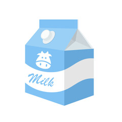 Cartoon milk paper container cartoon vector isolated illustration