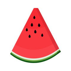 Fresh fruit red meat watermelon cartoon vector isolated illustration - 785924120