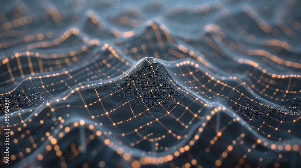 Wall mural a sophisticated deep learning neural network, analyzing massive datasets and generating insights and