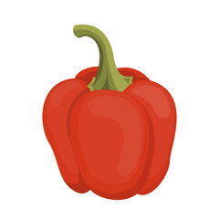 Fresh food ingredient vegetable red pepper cartoon vector isolated illustration - 785924380