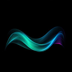 Vector colorful wavy lines pattern smooth curve