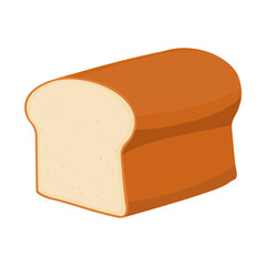 Food bread a loaf of toast cartoon vector isolated illustration - 785924584
