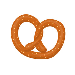 Bakery food pretzel cartoon vector isolated illustration - 785924784