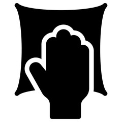 hand dusting icon, simple vector design