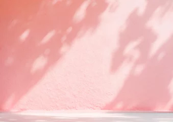 Fotobehang 光の入ったピンク色の壁 © fii