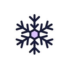Obraz premium Snowflake outline icon or logo illustration png.
