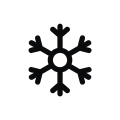 Snowflake outline icon or logo illustration png.