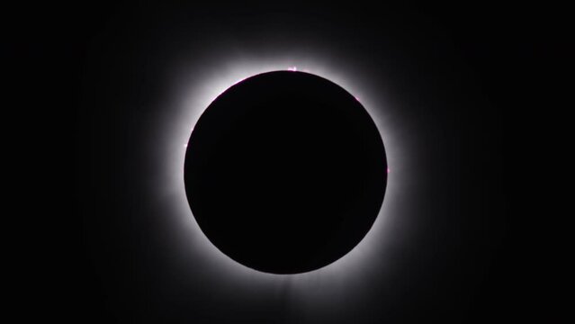 Totality Start - 1st Diamond Ring - 2024 North American Total Solar Eclipse