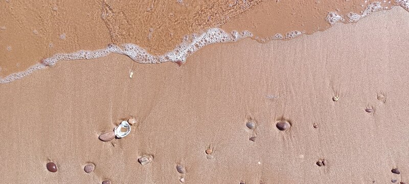 Background beach with water waves
