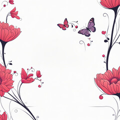 Flower frame background_03