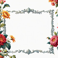 Flower frame background_01