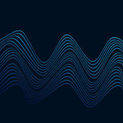 ILLUSTRATION ABSTRACT COLORFUL BLUE GRADIENT WAVY LINES PATTERN BACKGROUND. COVER DESIGN 