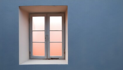 A window on a tone on tone background. Concept art.