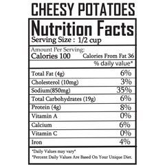 CHEESY POTATOES Nutrition Facts