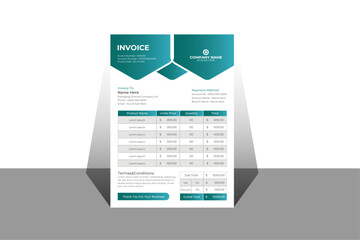 Unique and attractive corporate invoice design template