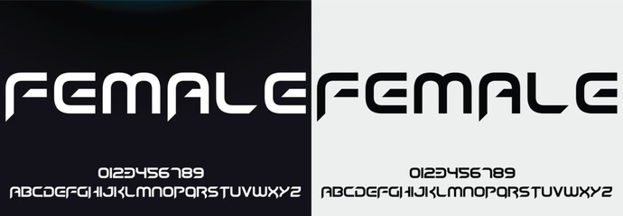 Modern elegant alphabet with urban style template