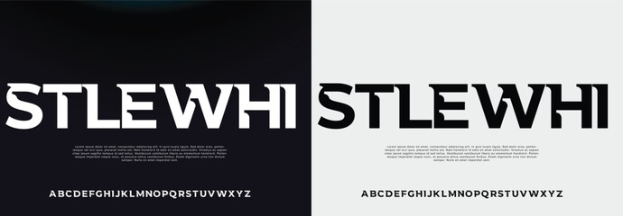 Modern elegant alphabet with urban style template