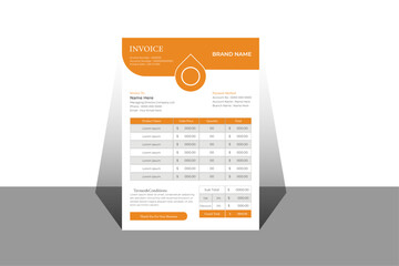 Unique and attractive corporate invoice design template