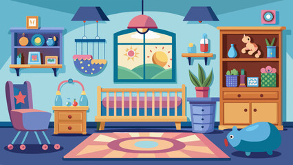 Fototapeta na wymiar baby-room-theme-image-3---vector-illustration