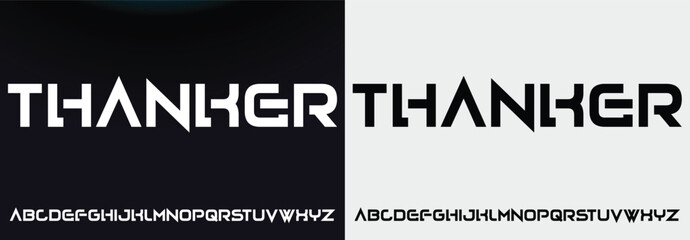 Modern abstract digital tech font. Logo creative font, type, technology, movie, digital, music, movie. Font and illustration in vector format.