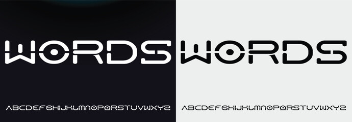 Modern abstract digital tech font. Logo creative font, type, technology, movie, digital, music, movie. Font and illustration in vector format.