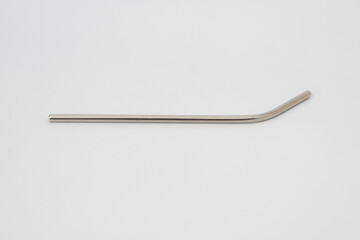 stainless steel straw with a bend at the end