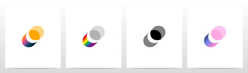 Spectrum Prism Color Letter Initial Logo Design O