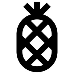 pineapple icon, simple vector design