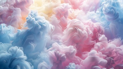Fototapeta premium An abstract background resembling fluffy cotton candy