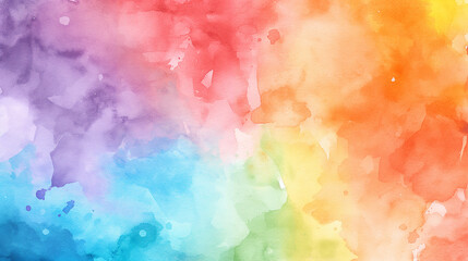 Watercolor background with soft pastel colors, pink purple blue and orange, creating a beautiful...