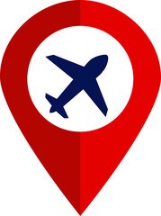 Obraz premium map pin point location icon, flight sign icon