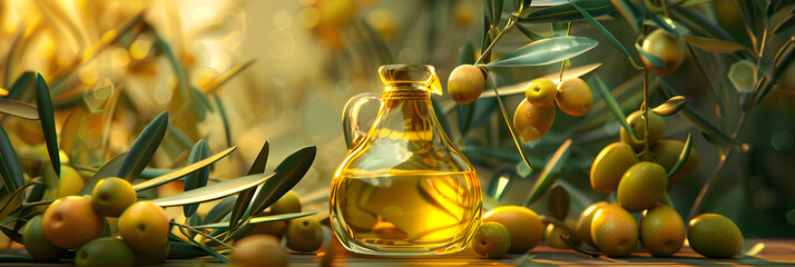 Haircare with Nature: Harnessing the Power of Olive Oil for Healthy Locks - obrazy, fototapety, plakaty