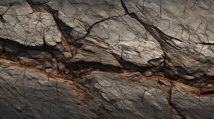 Dark gray rock or stone texture with cracks abstract background. Mountain surface close up.