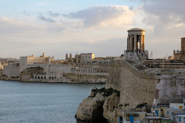The Siege Bell Monument in Valletta commemorates those who died in the air raids in Valletta, Malta 