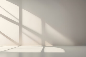 empty room with window shadow