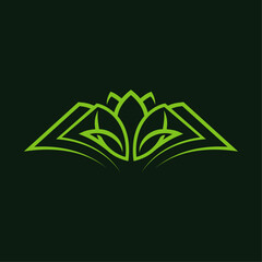 Minimalist Lotus Education Logo