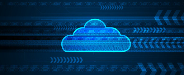 Modern cloud technology. Integrated digital web concept background - 785949921