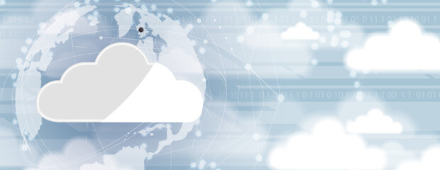 Modern cloud technology. Integrated digital web concept background - 785949995