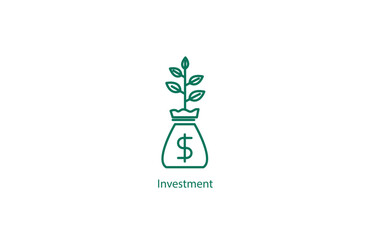 Investment Vector Icon: Illustration Symbolizing Financial Growth and Portfolio Diversification