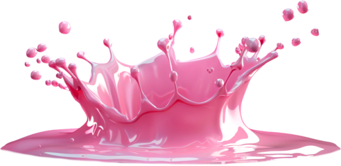 strawberry milk pink splash crown
