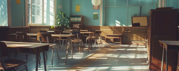 Empty large classroom.