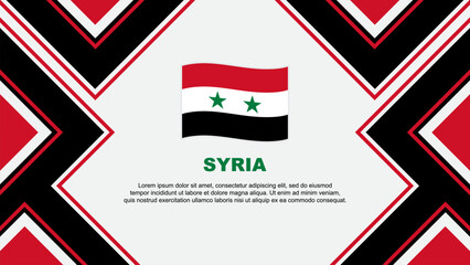 Syria Flag Abstract Background Design Template. Syria Independence Day Banner Wallpaper Vector Illustration. Syria Vector