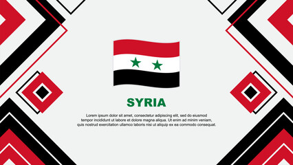 Syria Flag Abstract Background Design Template. Syria Independence Day Banner Wallpaper Vector Illustration. Syria Background