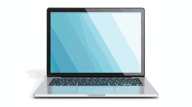Modern thin laptop notebook or ultrabook