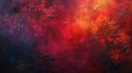 Intense contrasts of dark and bright hues interspersed across a finely grained textured background