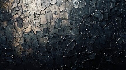 A mosaic of dark and light patches, each stroke adding depth to the grained texture beneath