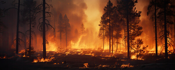 Forest in flames of Fire.