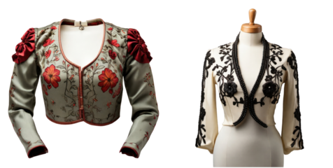 set of bolero isolated on transparent background