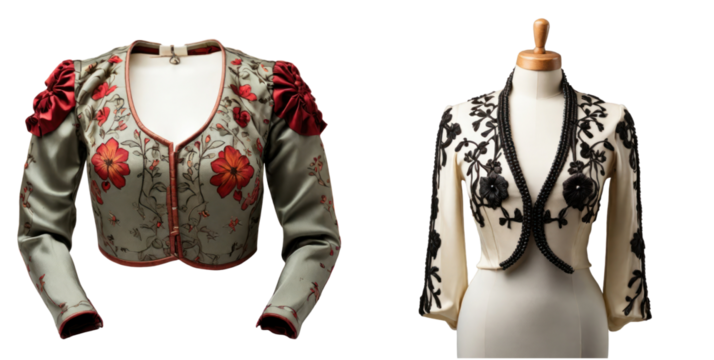 set of bolero isolated on transparent background