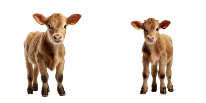 set of calf isolated on transparent background